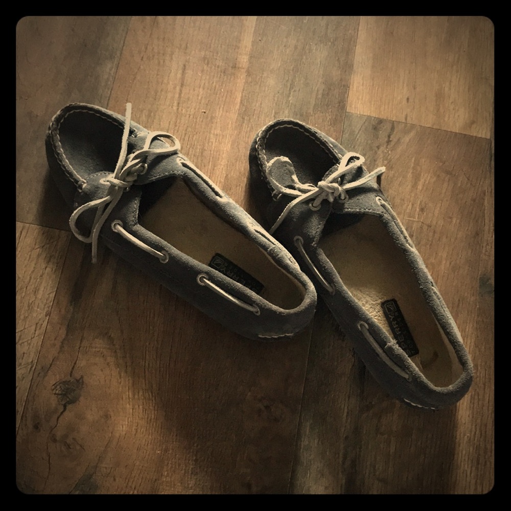 Sperrys! GUC 😊 ! Navy blue grayish